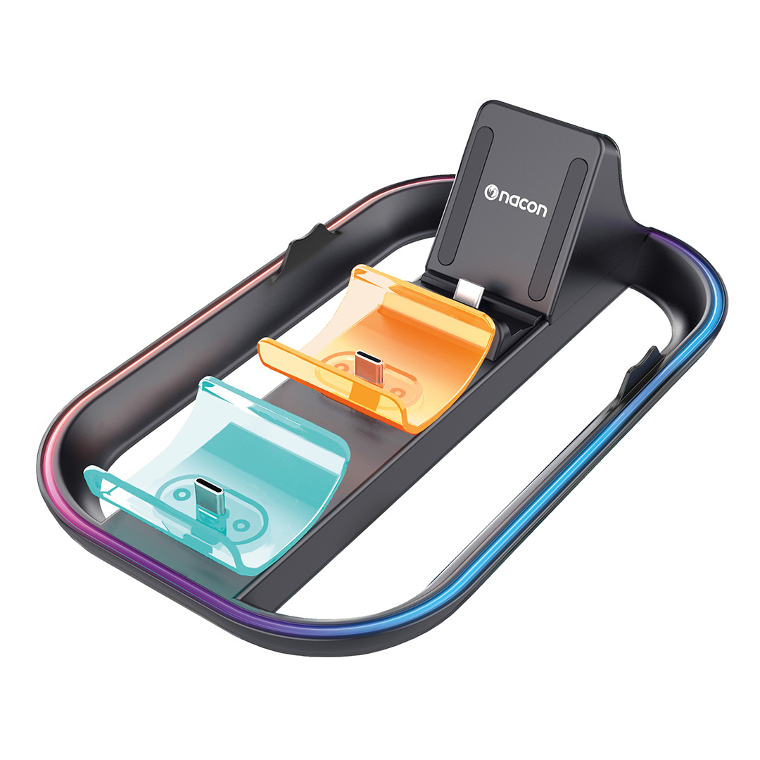 RGB nabíjecí stanice pro dva ovladače Pro Controller a konzoli Switch 2