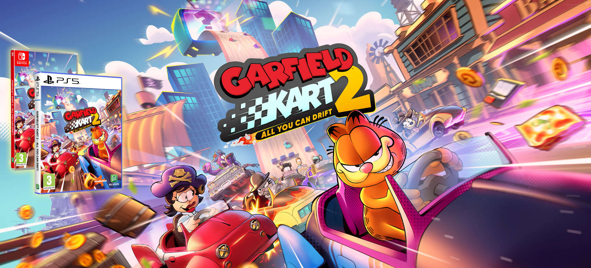 Závoďte s Garfieldem a jeho partou!